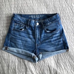 AE Hi-Rise Shortie Denim Shorts
